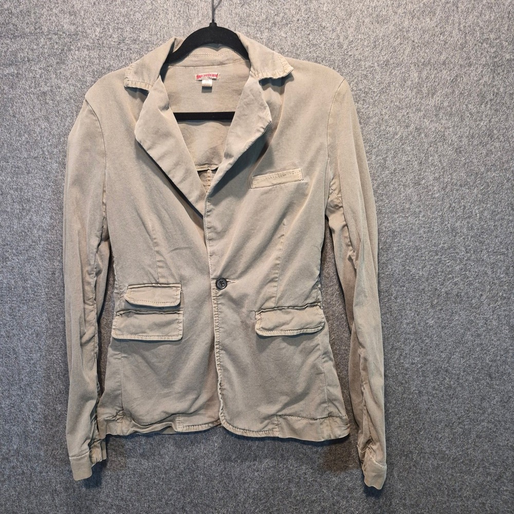 Vtg Y2K True Religion Distressed Blazer XS Utility Soft Grunge Indie Sleaze